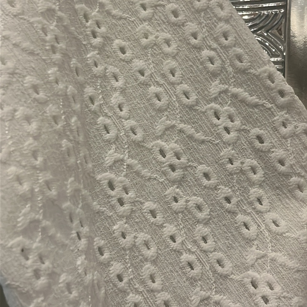 Bright white drop shoulder three quarter sleeve top. - Picture 2 of 6